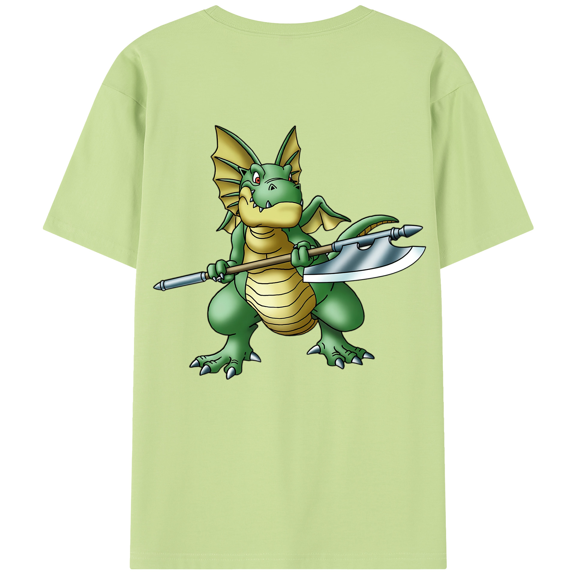 （画像用） ドラゴンクエスト Doragon Kuesuto Dragon Quest 綿100％半袖Tシャツ（背面プリント）